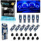 Alopee Lot de 12 Ampoule T5 Led Bleu avec Douille 12V 20Lumens 3SMD 3030 - Auto Ampoule Tableau de Bord, Compatible W1.2W 2721 2723 74 37 286 PC74 PC37
