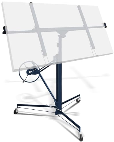 Sonnewelt Plattenheber blau 68 kg Traglast,klappbar,höhenverstellbar XXL 140 cm -350 cm Arbeitshöhe, max. 290 cm Lastarmbreite
