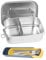 YKUKIZEE 1200 ml Stainless Steel Lunch Box with Compartments, Leakproof Sandwich Box 18 cm Metal Bento Box with Spoon Fork for Salad Food Snack Office