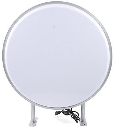 Boîte à Lumière Led Pour Panneaux Commerciaux,60CM Led Lightbox Rond Double Face Lumineux Panneau Publicitaire,Idéal Pour Restaurants,Plats Emporter,Magasins