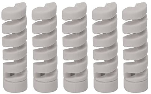 equlup Bikes Shifter Brake Cable Housing Protector, 5 Pcs Bicycles Frame Protective Sleeve Rubber Wrap Spiral Colorful Bicycles Brake Line Pipe Guard (Grey)