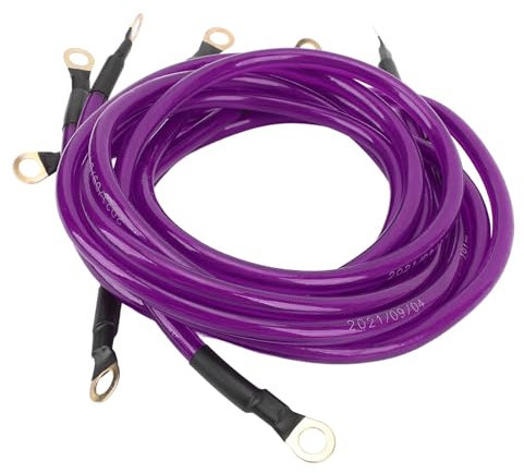 Câbles de Masse de Voiture, Câble de Masse de Voiture Longue Durée pour Bateau SUV (Purple)