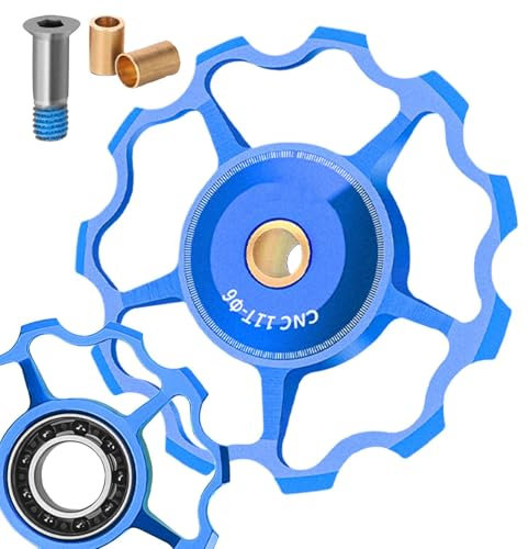 Umwerfer-,Umwerfer-| Umwerferführung Roller Bikes Lager Aluminiumlegierung Riemenscheibe | FahrLagerrad Riemenscheibe Glattes Führungsrollenrad für Fahreffizienz
