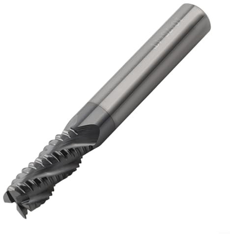 Fresa per sgrossatura in metallo duro rivestito in AlTiN, design a 4 denti per un'efficace rimozione del materiale nella produzione (10 mm)