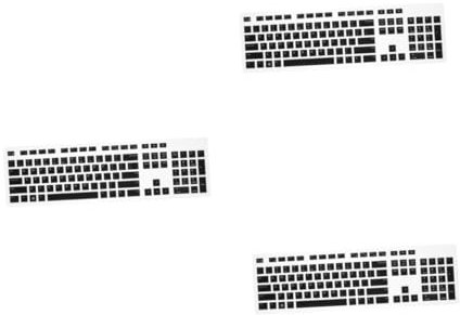 MERRYHAPY 3pcs Silicone Keyboard Protector Keyboard Cover for Wired Keyboard Dust and Leak Protection