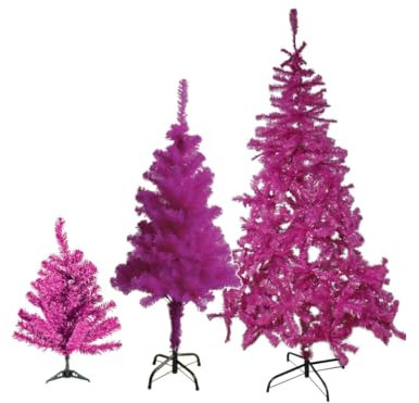 Outgarden 180 cm künstlicher PVC Weihnachtsbaum Lila mit Schnellaufbau Klapp-Schirmsystem, schwer entflammbar, unechter Tannenbaum inkl. Metall Christbaum Ständer
