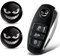 SkinoEu 2 x Ø14mm 3D Schlüssel Emblem Aufkleber Stickers Für Fernbedienung Auto Moto Logo Key Badge Tuning Silber Schwarz Lächeln-Monster KSK 12