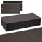 Randaco WPC Fliesen 30x60cm, Klickfliesen Balkonfliesen in Holzoptik 60er Set für 10m² Bodenbelag für Balkon, Wetterfest mit Drainagefunktion, Rutschfest, Leicht zu verlegen, Coffee