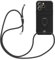 xinyunew Cordon de Coque pour Infinix Hot 40/Infinix Hot 40 Pro,Couvercle Coulissant de la Caméra+Support Annulaire à 360 Degrés,Fentes pour Cartes Lanyard Silicone Case Noir