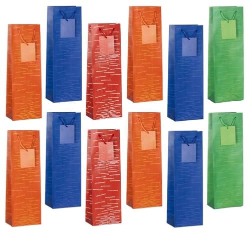 Laro Premium Weinflaschentüten Geschenkverpackung Blumen 10-100 Stk, Anzahl:96, Muster Tüten:Flaschentüten Bunt