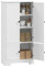 HOMCOM Küchenschrank Küchenbuffet Küchenschrank mit Schränken und verstellbaren Regalen für Esszimmer, Wohnzimmer, 58,2 x 30 x 123 cm, weiß