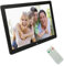 Cadre photo numérique 20 pouces grand écran électronique 1440 x 900 IPS haute définition clé USB avec télécommande et détecteur de mouvement avec date et jour (noir)