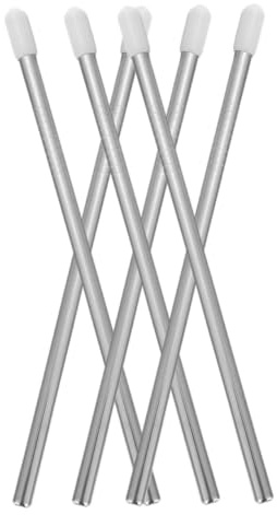 Edelstahl Spülmaschinenflaschenhalter Stück 6 | Platzsparendes Design, Einfache Installation, für Arbeitsplatte und Stauraum, mit Weißen Kappen, 6mm X 18,2cm