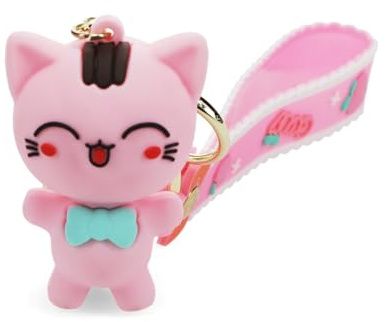 dotcomgiftshop Rex London Keyring bag charm - Cat