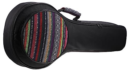 HANABASS Mandolin Bag Double Shoulder Straps, Padded Portable Mandolin Case Ethnic Style, Music Instrument Storage Pouch Suitable for Travel and Daily Use