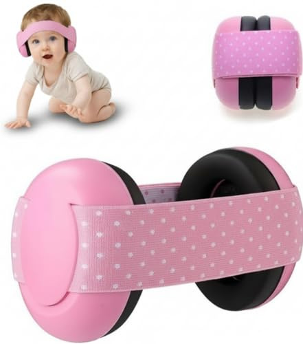 Baby Ear Defenders for 0‑36 Months, Adjustable with Hearing‑Protection | Ear Muffs, Headphones, Noise‑Reduction, Travel, Sleep‑Friendly, Airplane, Fireworks, Festival, Lightweight, Newborn, Soft