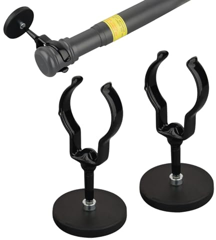 MUTUACTOR Magnetische Vorhangstangenhalter,4PCS Anti-Rutsch Magnetische Montage Vorhänge Rod Halter Heavy Duty,Keine Bohrflexibilität Vorhangstangen Klemmen für das Aufhängen von 1 römischen Stäben L