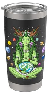 Gaia Mutter Erde Griechische Mythologie Göttin Heiden Natur Doppelwandiger Edelstahl-Thermobecher