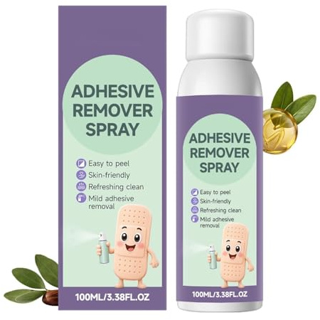 Rimuovi Adesivo Spray Pulitore Delicato Senza Bruciore | Spray Rimozione Colla per Pelle 100ml per Pelle Sensibile Asciutta Casa Viaggio Ufficio Stomia Mastectomia