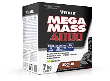 Weider Mega Mass 4000 Poudre Protéinée Chocolat 7 kg