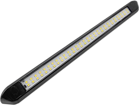 Dream lighting Vorzeltleuchte LED 12v Außenlampe für Wohnwagen Wohnmobil Camper 55CM 800LM Markisen Beleuchtung 6000K Kaltweiß IP66 Wasserdicht Schwarz Aluminium Gehäuse
