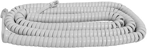 The VoIP Lounge 25 Foot Long White Handset Receiver Curly Coil Phone Cord for Panasonic KXT KXDT KXNT Series