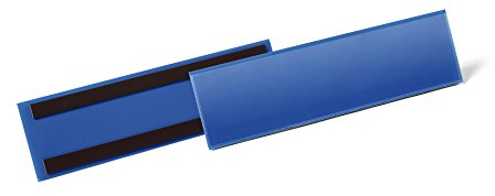 Durable Magnetische Etikettentasche, für Etiketten 1/3 A4 quer, Packung à 50 Stück, dunkelblau, 175807