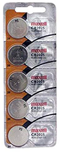 Maxell CR2025 Batterien Lithium Knopfzelle 3V Batterie in 5er Blister Knopfzellen (100er)