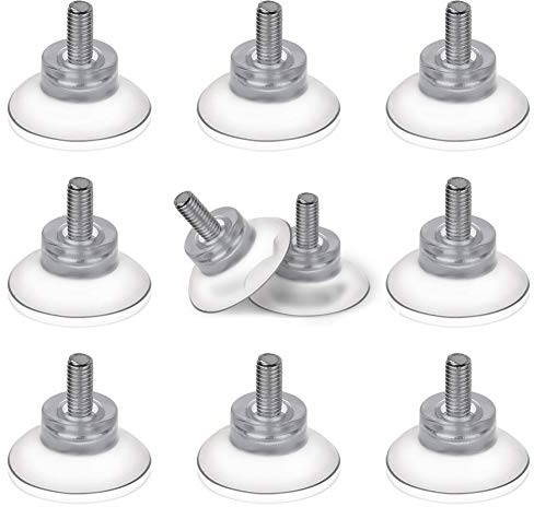 Bluecell Saugnäpfe für Glas-Tischplatten mit M6-Schraube, 10 Stück