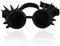 Lamdoo - Occhialini da saldatore in stile steampunk gotico/vittoriano/vintage, per cosplay, colore nero