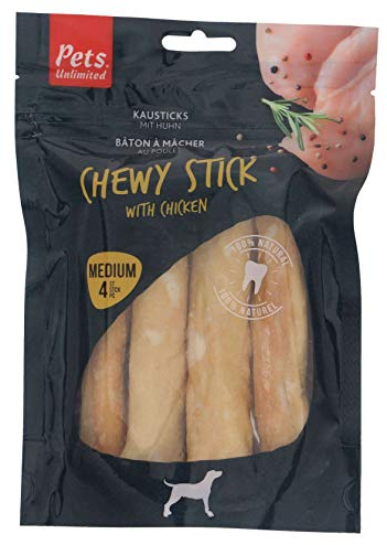 Rosewood Chewy Sticks Poulet Medium – Friandise à mâcher pour Chien au Poulet et Peau de bœuf, Aide aux Soins dentaires, sans céréales ni Gluten, sans additifs artificiels, 100 g