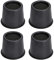 Btsky Runde Möbelerhöhungen zur Erhöhung von Betten, Tischen und anderen Möbeln, strapazierfähig, 4er-Set, plastik, Schwarz , 3 Inches