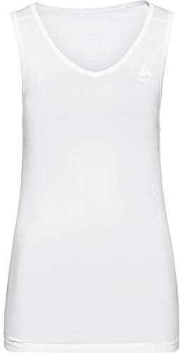 Odlo Damen BL TOP V-Neck Singlet Performance X-Ligh Trägershirt/Cami Shirt, White, XS, weiß