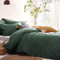 CoutureBridal Housse de Couette 220x240 cm Vert foncé Couleur Unie - Parure de Lit 2 Personnes avec Fermeture Éclair en Microfibre avec 2 Taie d'oreiller 65x65 cm