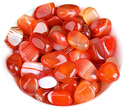 Molinter Kieselsteine Dekosteine Aquarium Mini Gartendeko Micro Landschaft Dekogranulat Kies Flußkies Gerundet Mini Achat Steine für Garten Aquarium Gehweg Dekoration 500g (Rot)