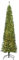 Celebright 6ft/1.8m Artificial Pencil Slim Space Saving Christmas Tree, Pre Lit With 300 Warm White & Multi Colour LED Lights - On/Off Pedal Included - 11 Light Functions(Green)