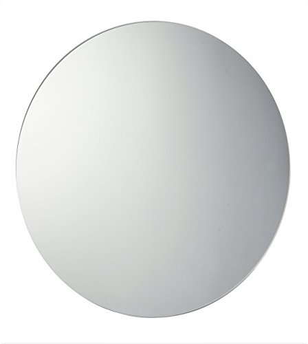 Waterstone ® Plain Frameless Bathroom Mirror with Wall Hanging Brackets (40cm Circle)