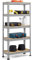Yaheetech 5 Böden Schwerlastregal 70 cm breit, Speisekammer Regal Lagerregale, Kellerregal Metall, Werkzeugregale, hell grau