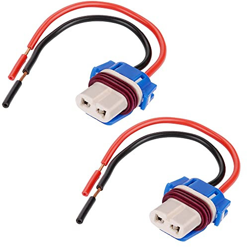 HUIQIAODS H11 H8 Keramik Kabelbaum Weiblicher Adapter Buchsenstecker für Nebelscheinwerfer Scheinwerfer (9006 HB4)