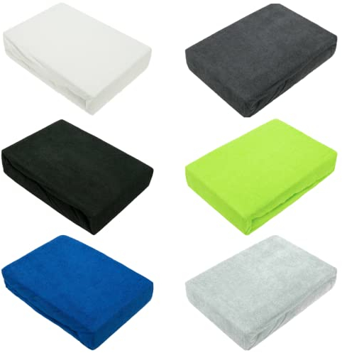 Kinder Baby Frottee Spannbettlaken Silber/Hell Grau 60x120-70x140 cm