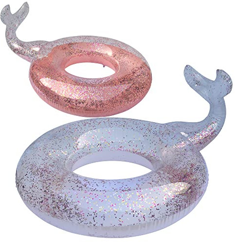 BLUE SKY - Boa Sirena Glitter - Gonfiabile - 069785 - Colore Casuale - Plastica - 115 cm di Diametro - Giocattolo per Bambini e Adulti - Gioco all'Aperto - Piscina - A partire dai 10 anni