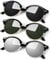 LINVO Polarisiert Sonnenbrille Herren Damen Retro Rund Klassisch Halbrahmen 100% UV400 für Reisen, Fahren und Angeln