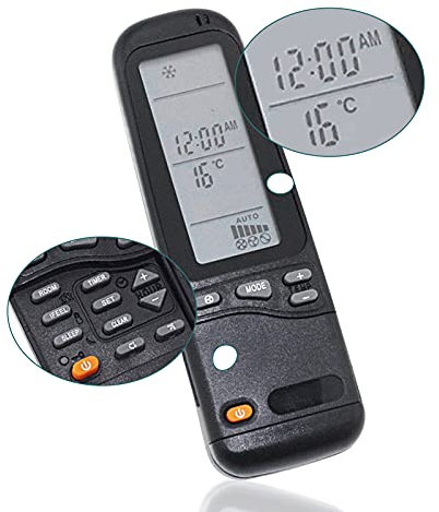 Mando a distancia para aire acondicionado, color negro, de repuesto, mando a distancia para Airwell Electra RC-3 RC-4 RC-7 WMZ 12ST