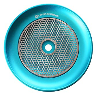 KAYA Shisha ELOX Ascheteller BLAU mit Kohlegitter aus Metall, Zubehör für Wasserpfeifen, Durchmesser 25cm, Lochgröße 2cm