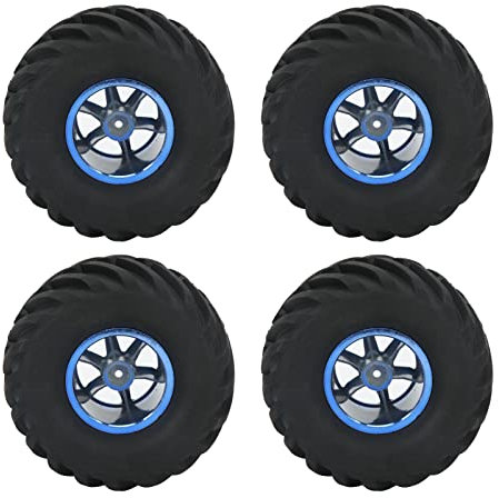 Bnineteenteam RC Auto Gummireifen, Gummireifen und Kunststoffnabe, 4 Stück 1/10 Monster Truck Reifen und
