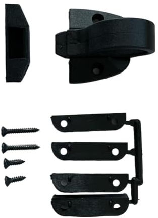 Cricchetto in nylon universale per finestre e finestroni (Nero)
