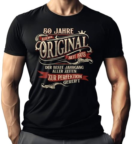 Herren T-Shirt zum 50. Geburtstag: 50 Jahre zur Perfektion gereift - Original Jahrgang 1975