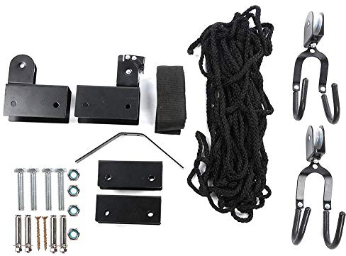 Fauitay Multifunktions Kajak Hoist Lift Garage Lagerung, Kajak-Deckenlift, Kajak- & Kanu-Garagenaufzug mit strapazierfähigem Seil, Obenliegender hängender Flaschenzug
