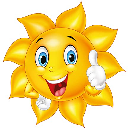 Sticker Motiv Smile Sonne I 21 cm I Selbstklebender Aufkleber I Witterungsbeständig mit UV-Schutzlaminat I Kfz735