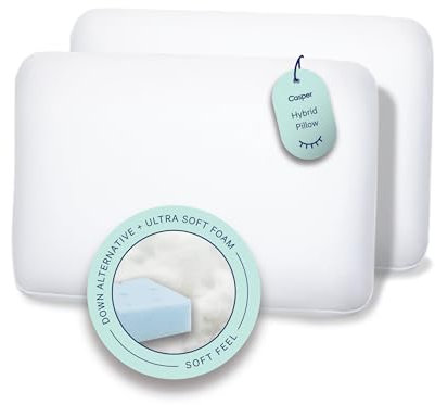 Casper Sleep Standard-Hybridkissen, Weiß, 2 Stück